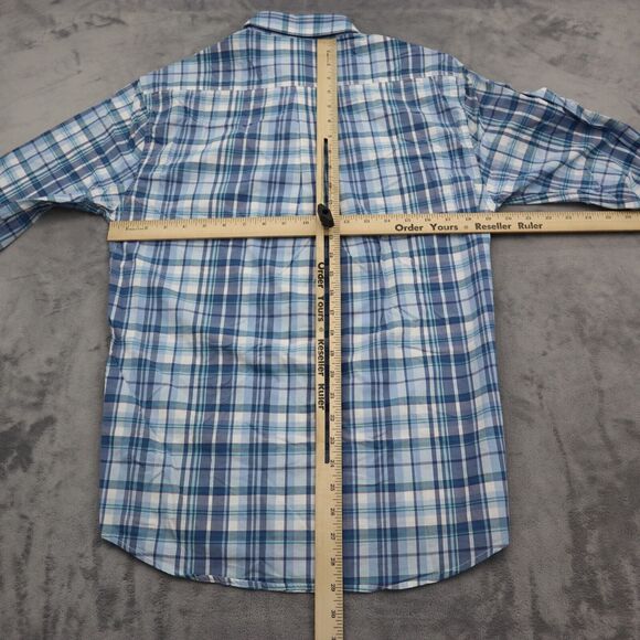Johnnie- O Shirt Mens S Check Hangin Out Long Sleeve Button Up Surfing - Picture 2 of 16